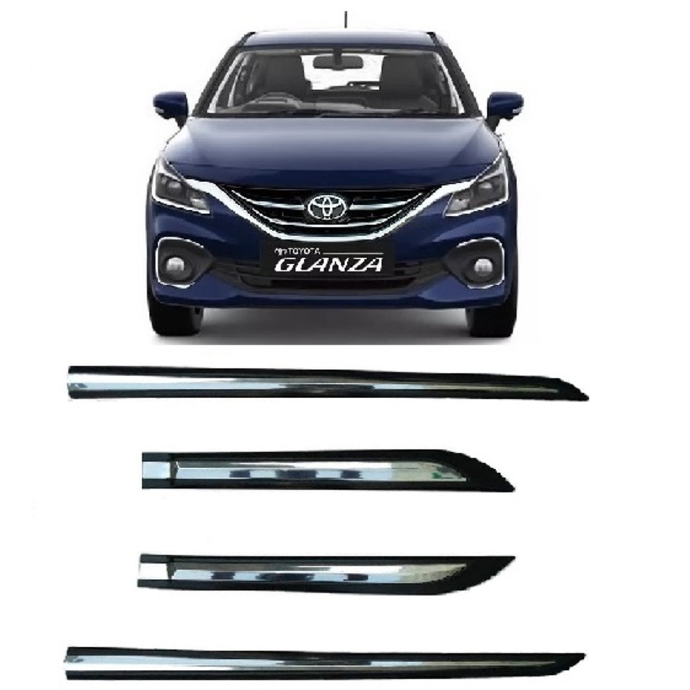Door Side Beading For Glanza  - Silver & Black